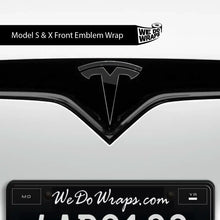 Load image into Gallery viewer, 3M Gloss Black Tesla Emblem Decals (Front + Back)