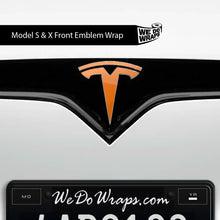 Load image into Gallery viewer, 3M Gloss Deep Orange Tesla Emblem Decals (Front + Back)