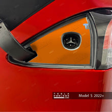Load image into Gallery viewer, 3M Gloss Deep Orange Tesla Charge Port Wrap