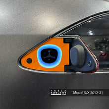 Load image into Gallery viewer, 3M Gloss Deep Orange Tesla Charge Port Wrap