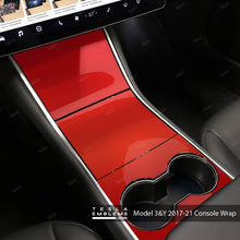 Load image into Gallery viewer, 3M Gloss Dragon Fire Red Gen1 Center Console Wrap Kit | Model 3 2017-Sept 2020