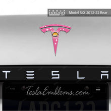 Load image into Gallery viewer, Aggretsuko Tesla Emblem Decals (Front + Back)