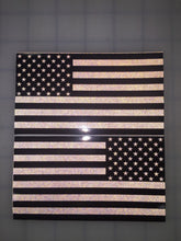 Load image into Gallery viewer, American Flag (Black/White): 5" 3M Reflective Decal Stickers (x2)