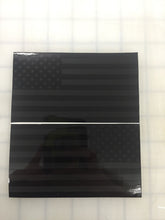 Load image into Gallery viewer, American Flag (Black/White): 5" 3M Reflective Decal Stickers (x2)