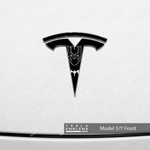 Load image into Gallery viewer, Black Panther Tesla Emblem Decals (Front + Back)