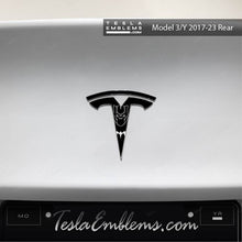 Load image into Gallery viewer, Black Panther Tesla Emblem Decals (Front + Back)