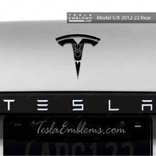 Load image into Gallery viewer, Black Panther Tesla Emblem Decals (Front + Back)