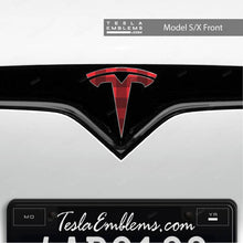 Load image into Gallery viewer, Buffalo Plaid Tesla Emblem Decals (Front + Back Emblem Decals)