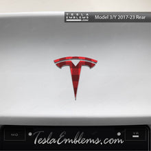 Load image into Gallery viewer, Buffalo Plaid Tesla Emblem Decals (Front + Back Emblem Decals)