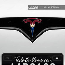 Load image into Gallery viewer, Captain Marvel Tesla Emblem Decals (Front + Back)