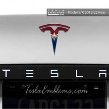 Load image into Gallery viewer, Captain Marvel Tesla Emblem Decals (Front + Back)