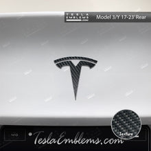 Load image into Gallery viewer, 3M Carbon Fiber Tesla Emblem Decals (Front + Back)