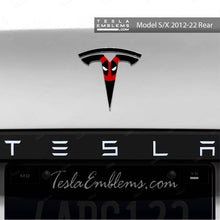 Load image into Gallery viewer, Deadpool Tesla Emblem Decals (Front + Back)