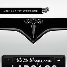 Load image into Gallery viewer, First Responders Firefighter Tesla Emblem Decals (Front + Back)