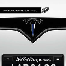 Load image into Gallery viewer, First Responders Law Enforcement Tesla Emblem Decals (Front + Back)