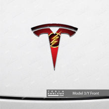 Load image into Gallery viewer, Flash Tesla Emblem Decals (Front + Back)