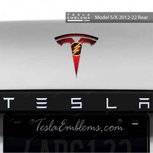 Load image into Gallery viewer, Flash Tesla Emblem Decals (Front + Back)