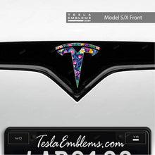 Load image into Gallery viewer, Floral Meadow Tesla Emblem Decals (Front + Back)