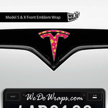 Load image into Gallery viewer, Flower Power Tesla Emblem Decals (Front + Back)