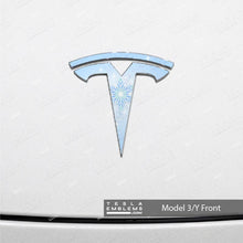 Load image into Gallery viewer, Frozen Elsa Tesla Emblem Decals (Front + Back)