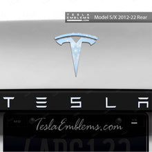 Load image into Gallery viewer, Frozen Elsa Tesla Emblem Decals (Front + Back)