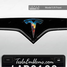 Load image into Gallery viewer, Galaxy Tesla Emblem Decals (Front + Back)