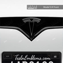 Load image into Gallery viewer, 3M Gloss Black Tesla Emblem Decals (Front + Back)