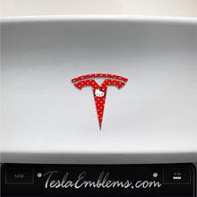 Load image into Gallery viewer, Hello Kitty Tesla Emblem Decals (Front + Back)
