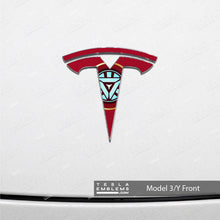 Load image into Gallery viewer, Iron Man Tesla Emblem Decals (Front + Back)