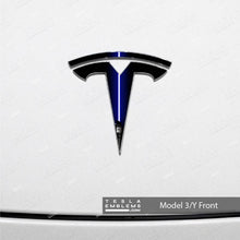 Load image into Gallery viewer, Blue Lightsaber Tesla Emblem Decals (Front + Back)
