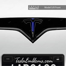 Load image into Gallery viewer, Blue Lightsaber Tesla Emblem Decals (Front + Back)