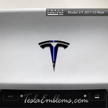 Load image into Gallery viewer, Blue Lightsaber Tesla Emblem Decals (Front + Back)