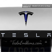 Load image into Gallery viewer, Blue Lightsaber Tesla Emblem Decals (Front + Back)