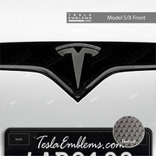Load image into Gallery viewer, 3M Matrix Black Tesla Emblem Decals (Front + Back)