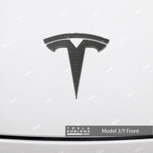 Load image into Gallery viewer, 3M Matte Black Metallic Tesla Emblem Decals (Front + Back)
