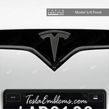 Load image into Gallery viewer, 3M Matte Black Metallic Tesla Emblem Decals (Front + Back)