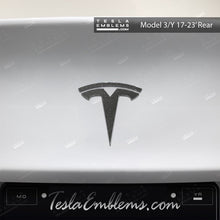 Load image into Gallery viewer, 3M Matte Black Metallic Tesla Emblem Decals (Front + Back)