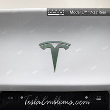 Load image into Gallery viewer, 3M Matte Military Green Tesla Emblem Decals (Front + Back)