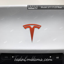 Load image into Gallery viewer, 3M Matte Red Tesla Emblem Decals (Front + Back)
