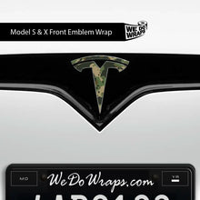 Load image into Gallery viewer, Camo Tesla Emblem Decals (Front + Back)