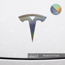 Load image into Gallery viewer, 3M Satin Psychedelic Flip Tesla Emblem Decals (Front + Back)