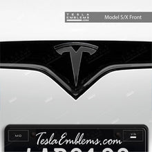 Load image into Gallery viewer, 3M Satin Black Tesla Emblem Decals (Front + Back)