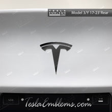 Load image into Gallery viewer, 3M Satin Black Tesla Emblem Decals (Front + Back)