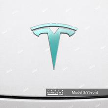 Load image into Gallery viewer, 3M Satin Key West Tesla Emblem Decals (Front + Back)