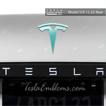 Load image into Gallery viewer, 3M Satin Key West Tesla Emblem Decals (Front + Back)