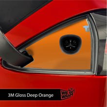 Load image into Gallery viewer, 3M Gloss Deep Orange Tesla Charge Port Wrap
