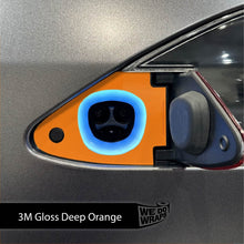 Load image into Gallery viewer, 3M Gloss Deep Orange Tesla Charge Port Wrap
