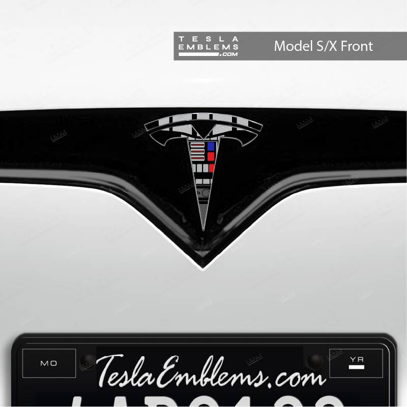 Darth Vader Tesla Emblem Decals (Front + Back)