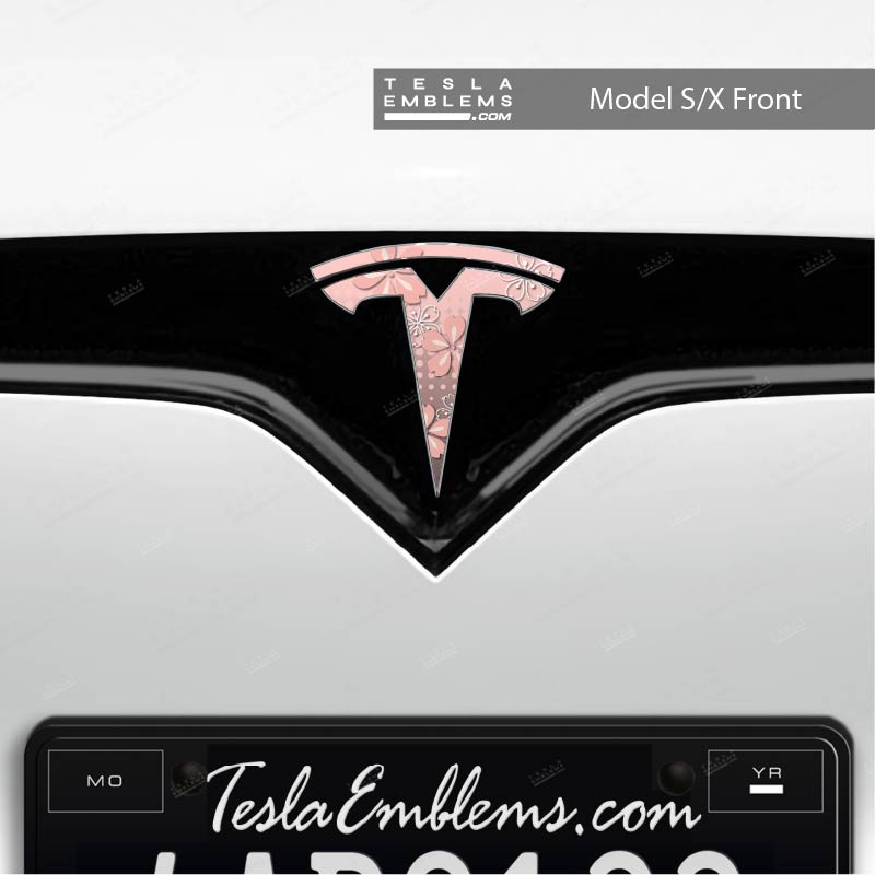 Demon Slayer Nezuko Tesla Emblem Decals (Front + Back)