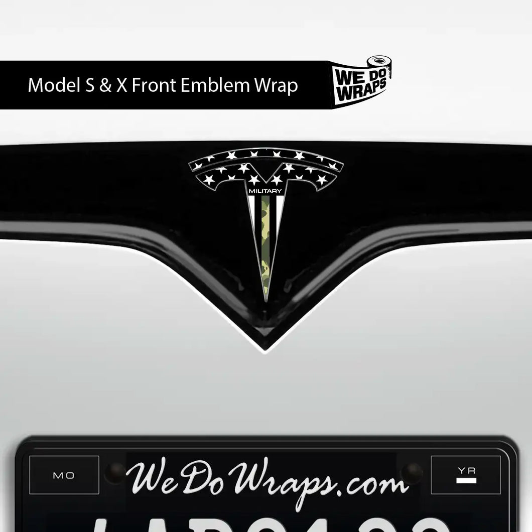 First Responders Armed Forces Tesla Emblem Decals (Front + Back)
